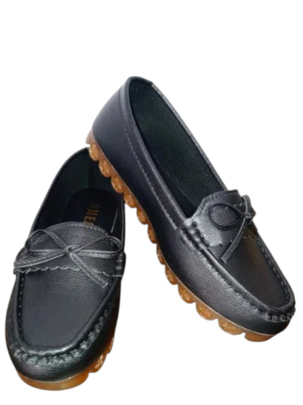"SHE & IN" Chunky Black Loafers Size 5.5